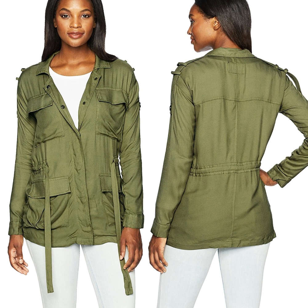 Olive Belted Anorak Jacket NWT